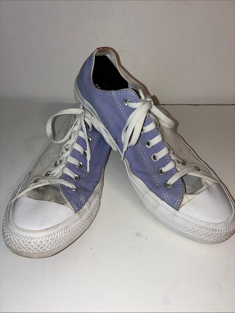Converse, Women’s 13 (Men’s 11), White and Purple Sneakers